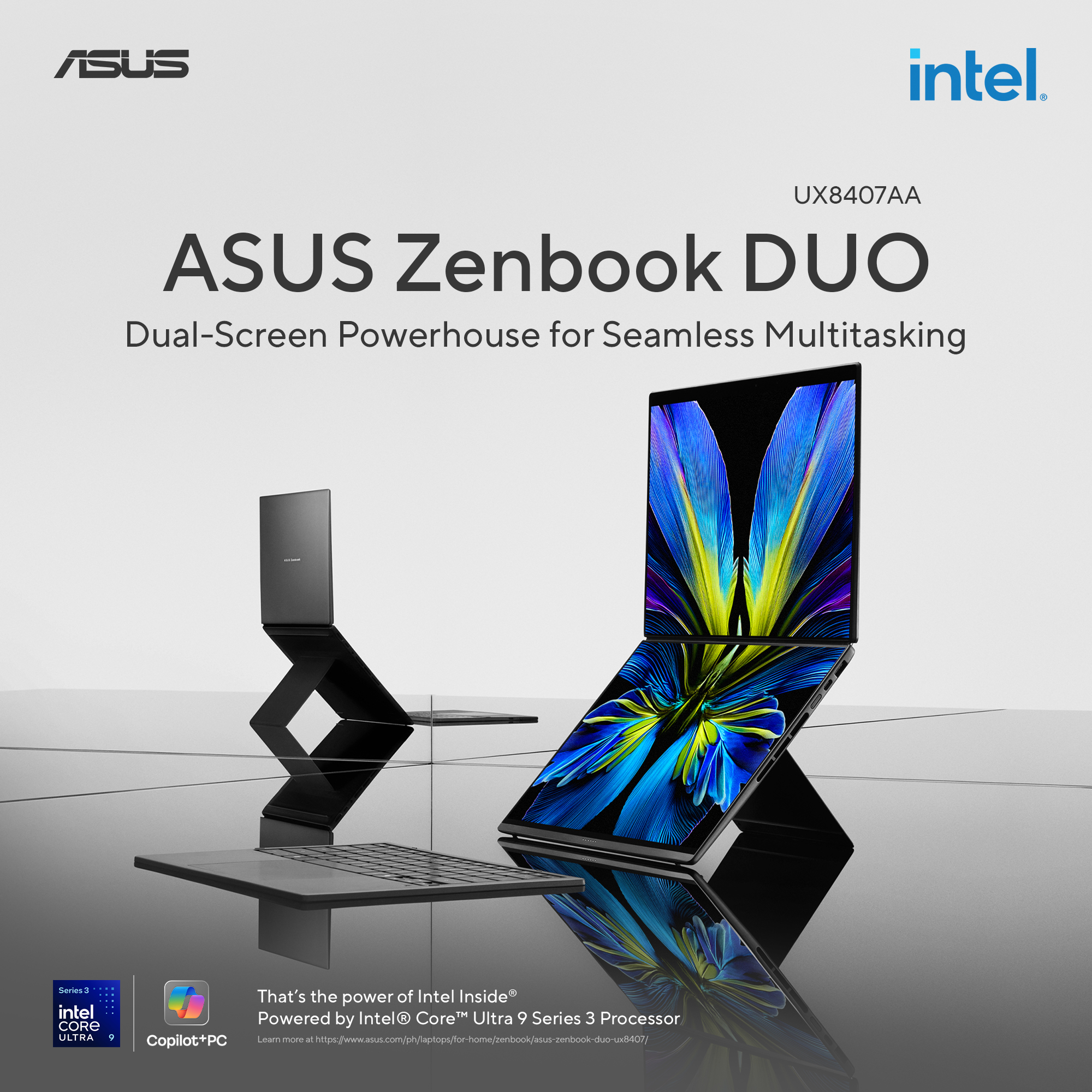 ASUS Facebook ad: Need more screen space for work on the…