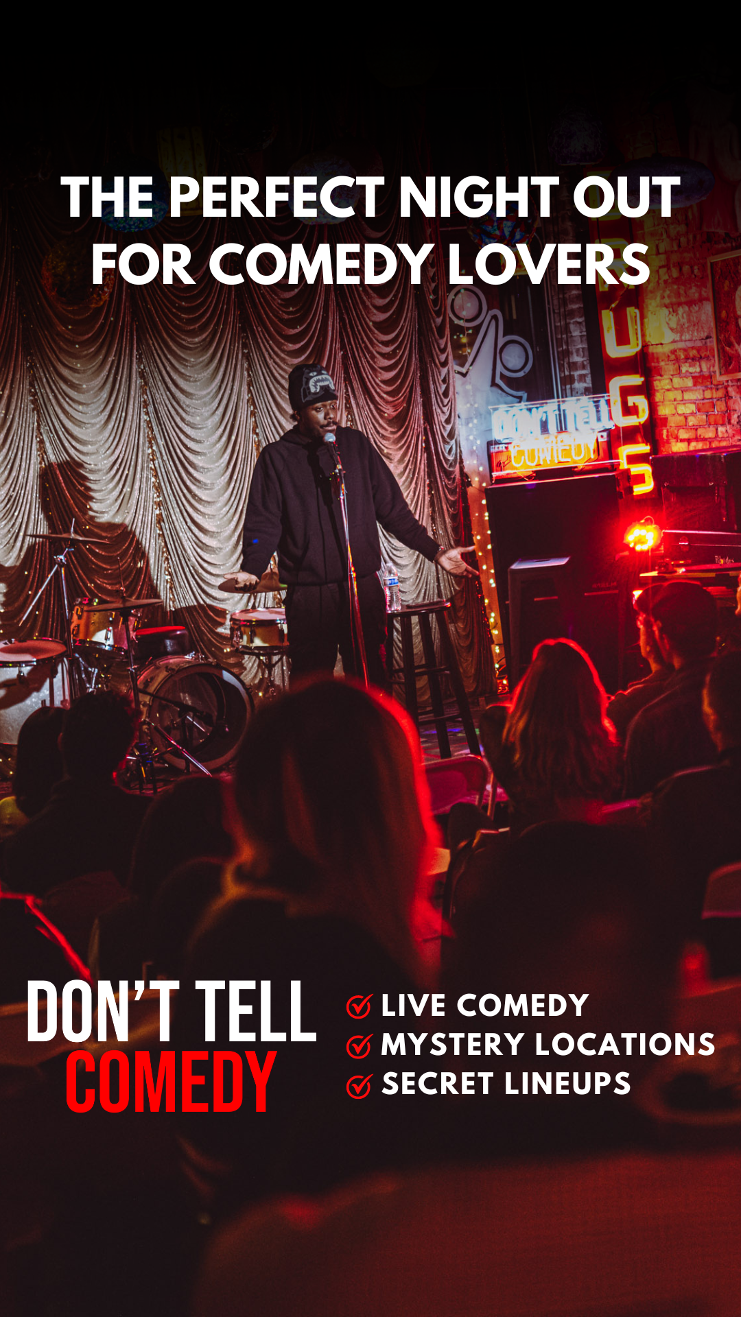 Don't Tell Comedy Facebook ad from Apr 8, 2025