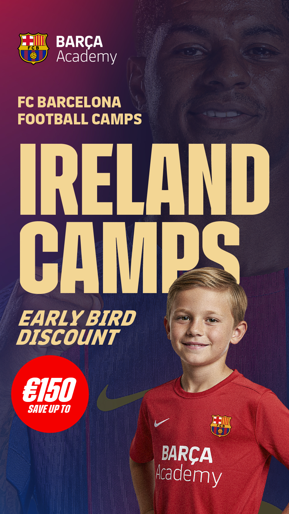 Barça Academy Ireland Facebook ad from Apr 21, 2026