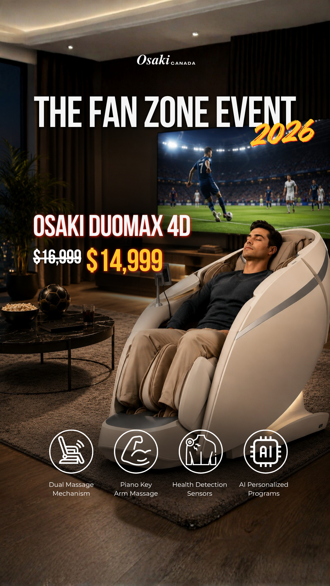Osaki Massage Chairs Canada Facebook ad