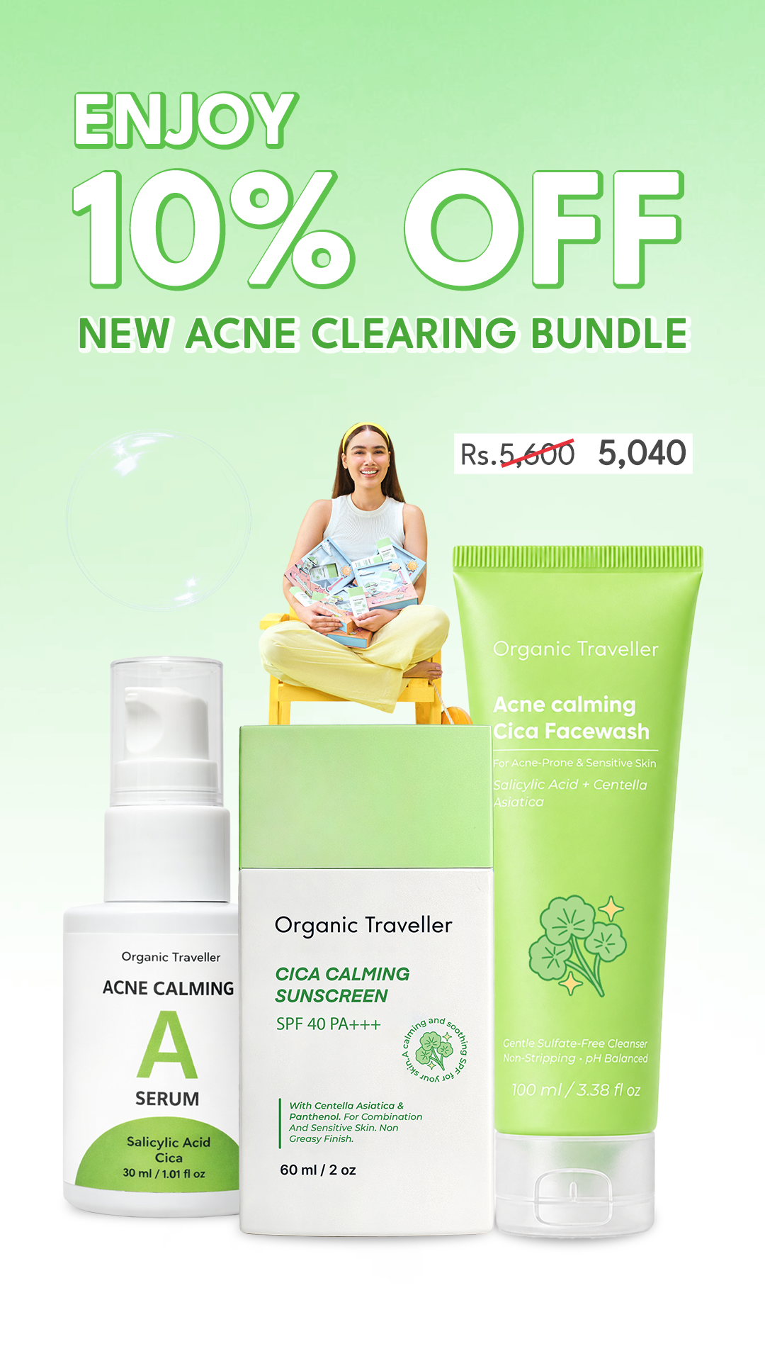 Organic Traveller - Skincare Facebook ad