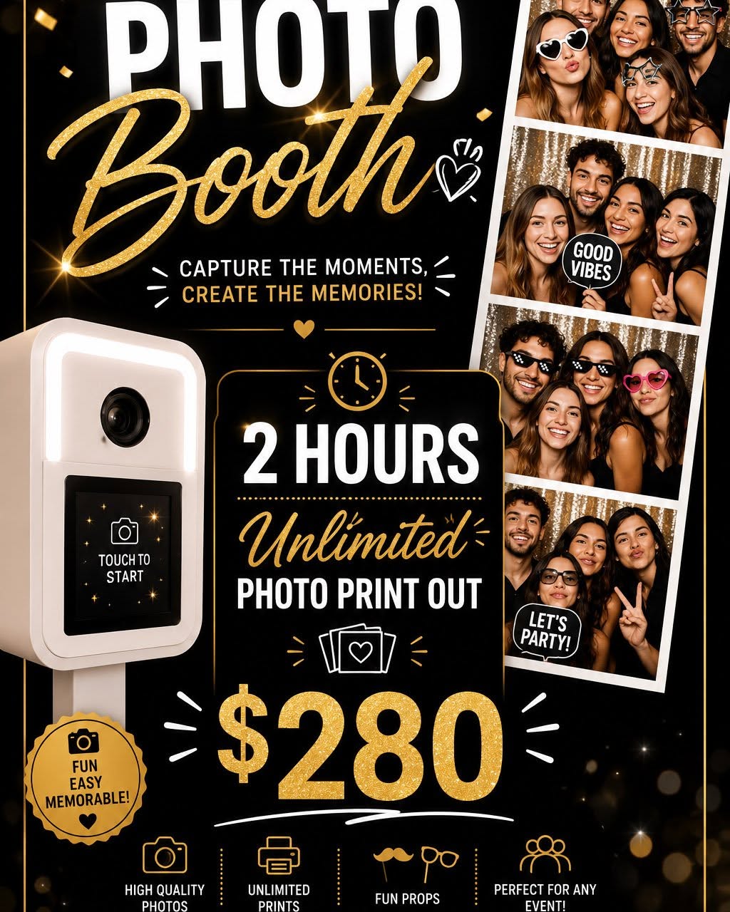 Martine Alta Facebook ad: Photo booth Magic