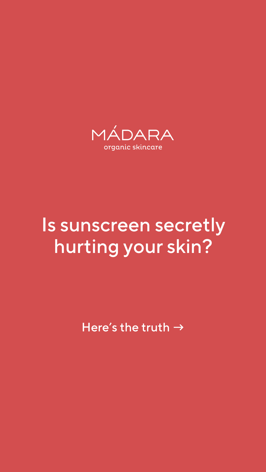 Mádara Organic Skincare Facebook ad