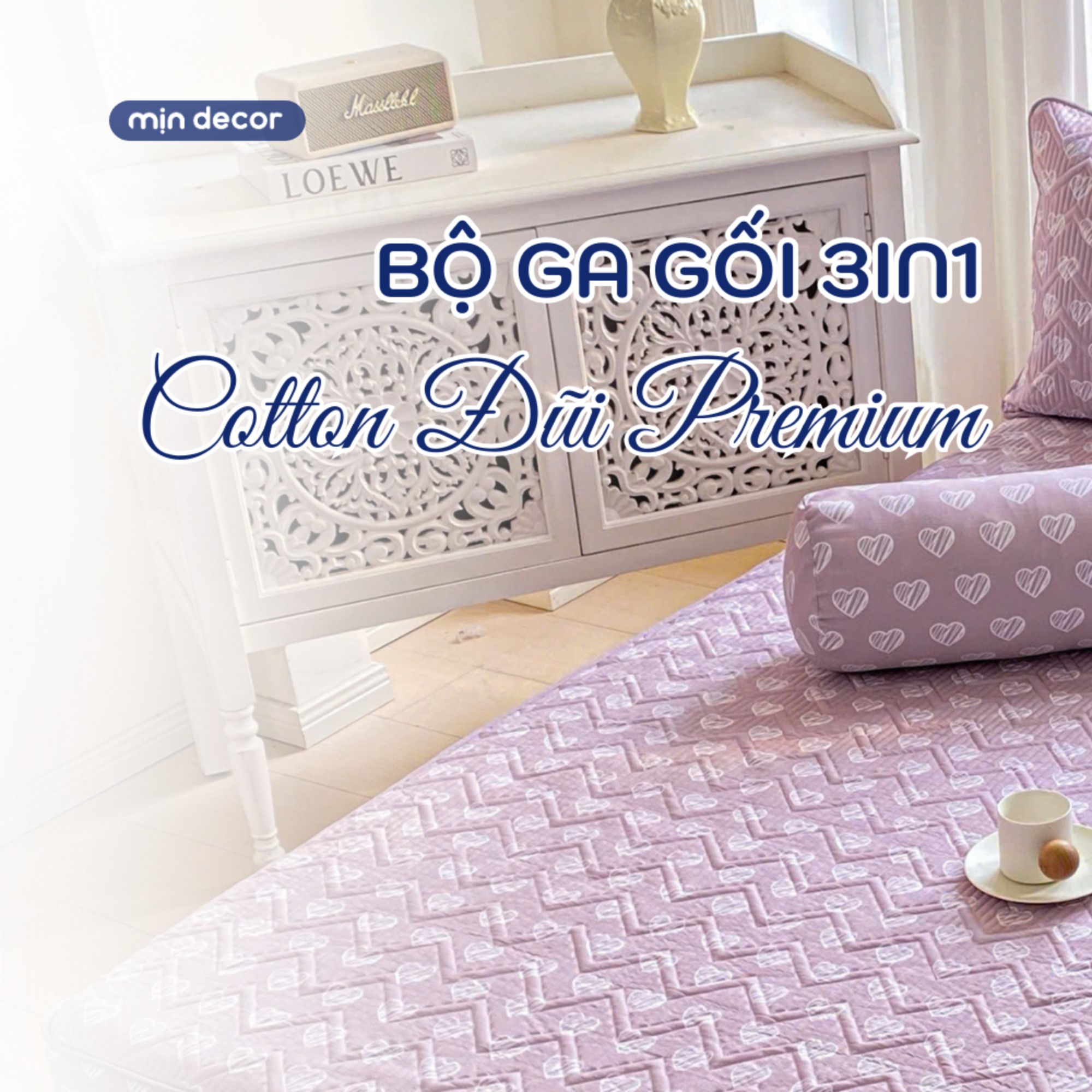 Mịn Decor - Chăn Ga Gối Facebook ad: Bộ Ga Gối Cotton Đũi Premium - Êm…