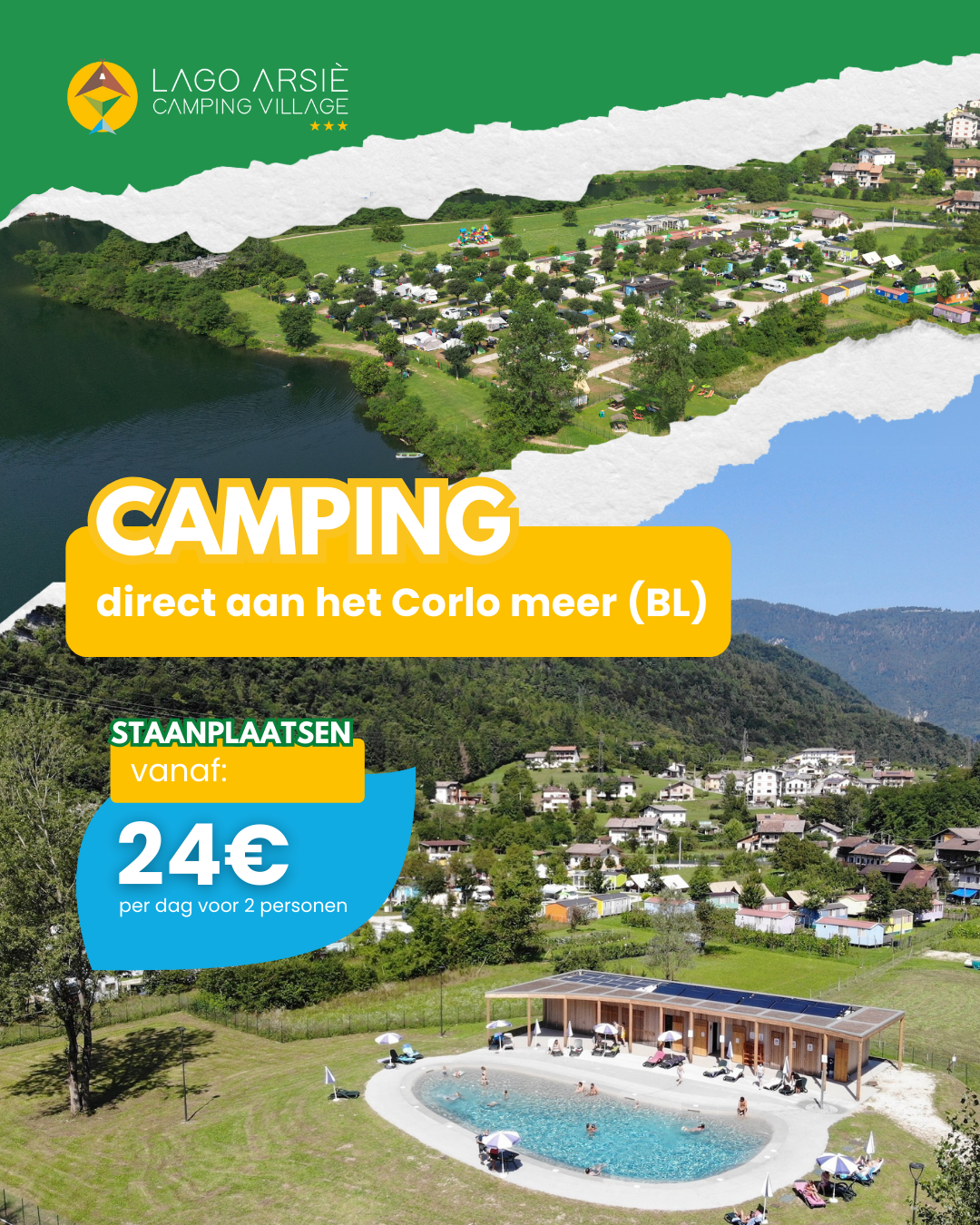 Lago Arsiè Camping Village Facebook ad from May 26, 2025