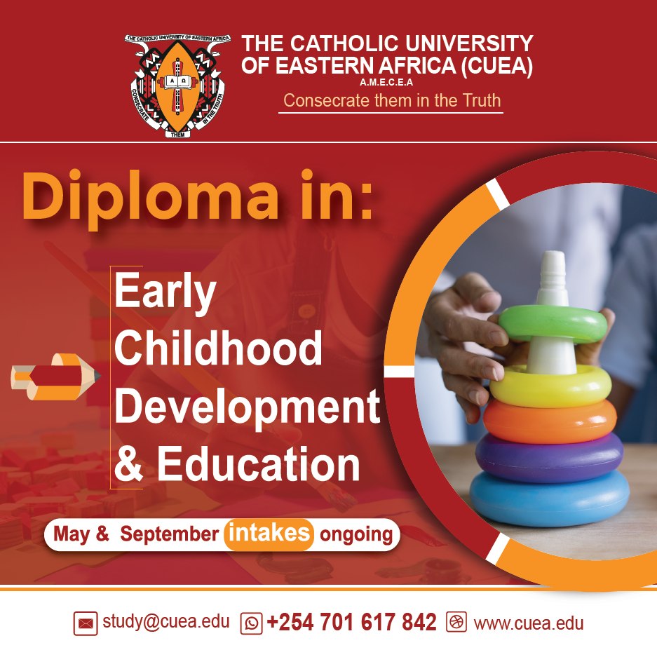The Catholic University of Eastern Africa - CUEA Facebook ad: Shape the Future of Young Minds with CUEA!