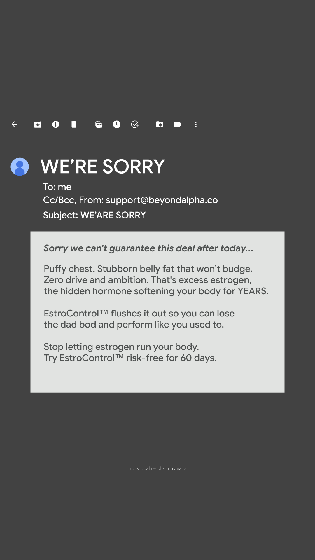 Beyond Alpha Facebook ad