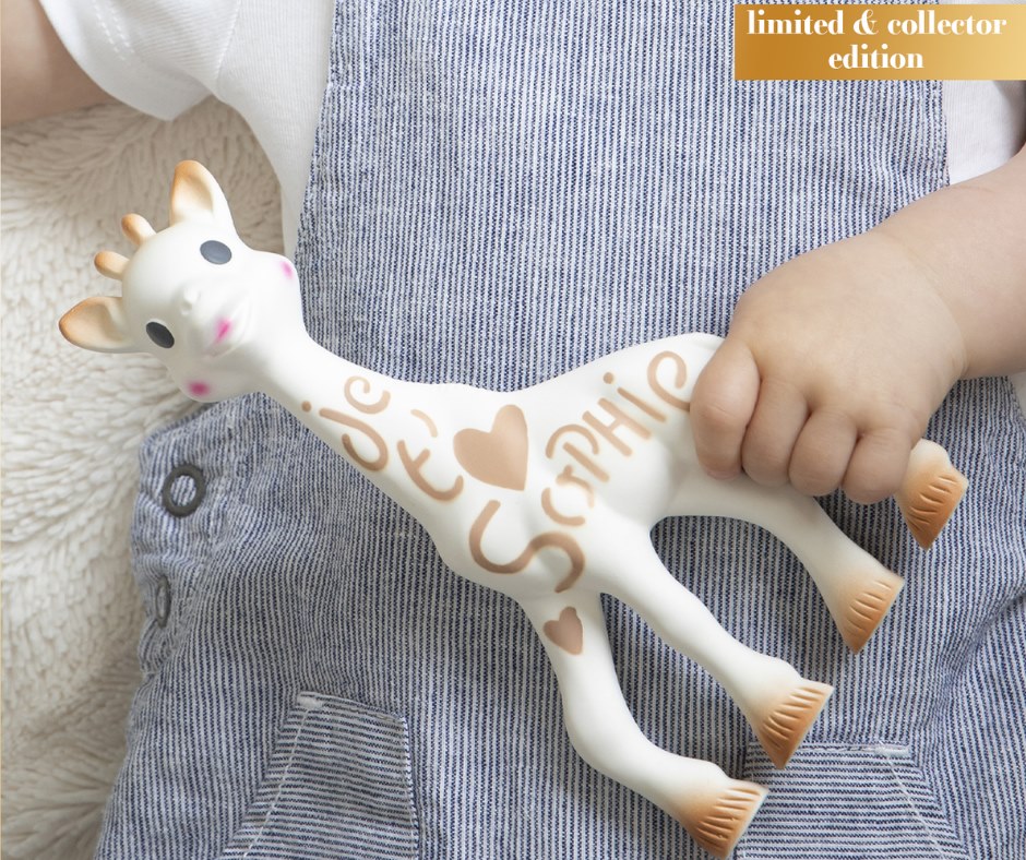 Sophie The Giraffe-USA Facebook ad: Babies first and favorite teether since 1961.