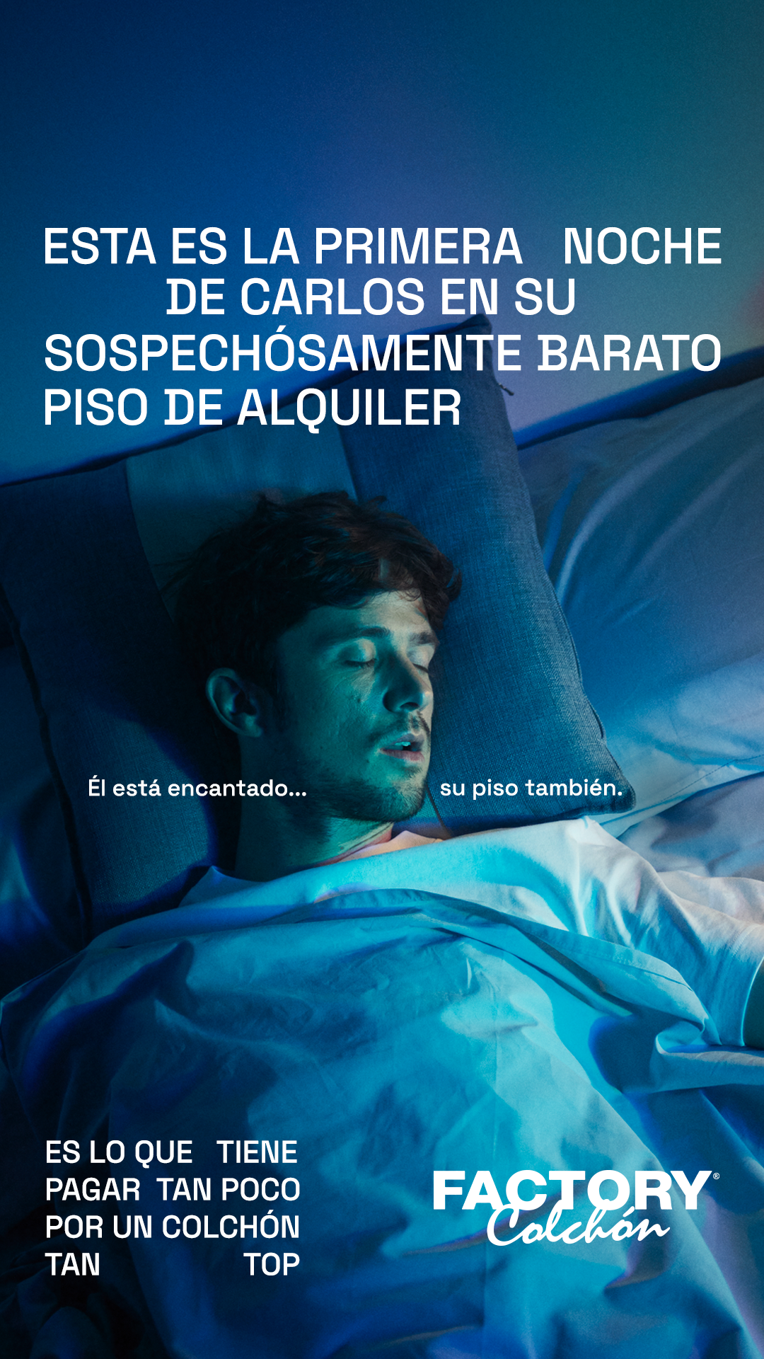 Factory Colchón Facebook ad: Chatea con nosotros