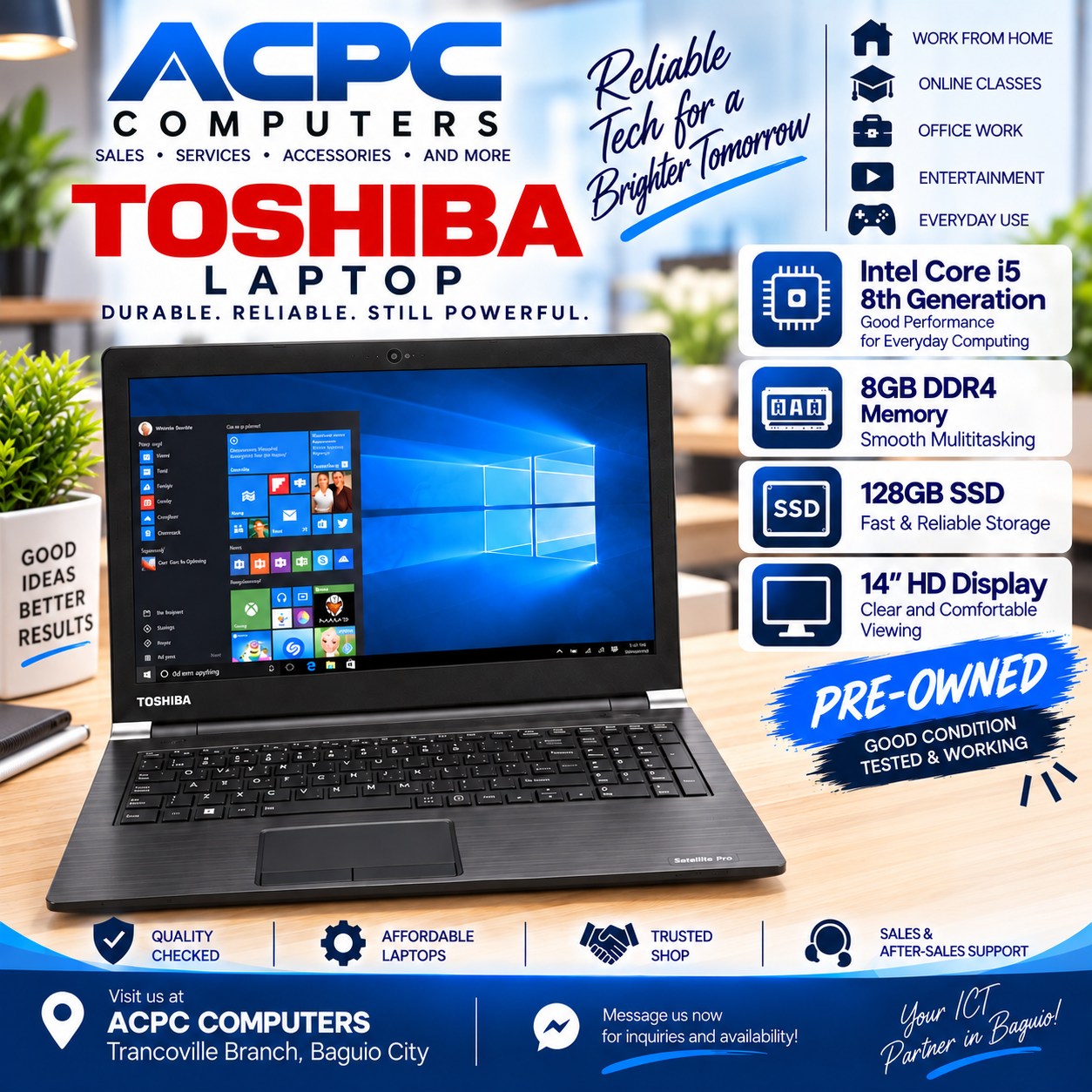 AC PC Facebook ad: LOOKING FOR AN AFFORDABLE LAPTOP FOR WORK &…