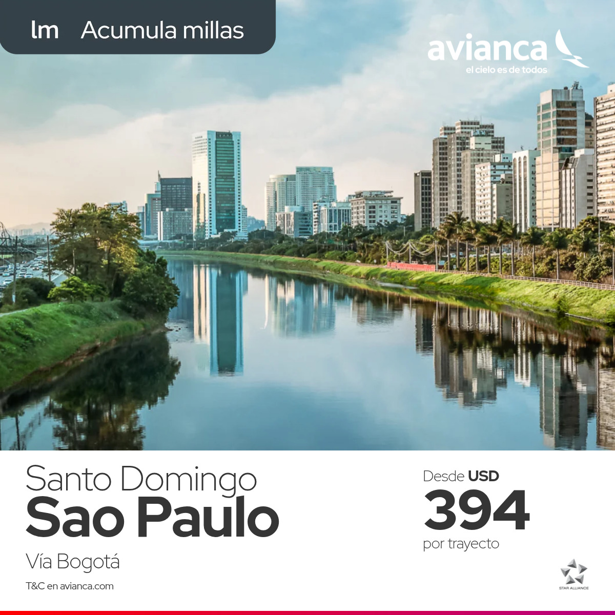 Avianca Facebook ad: Tu próximo viaje se acerca