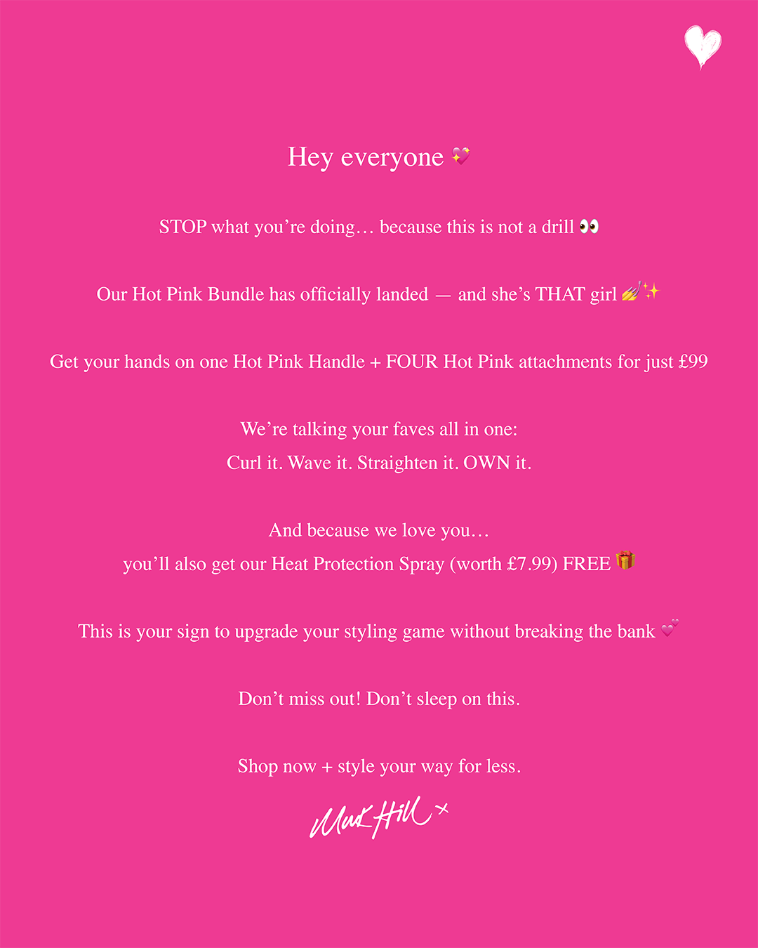 Mark Hill Hair Facebook ad