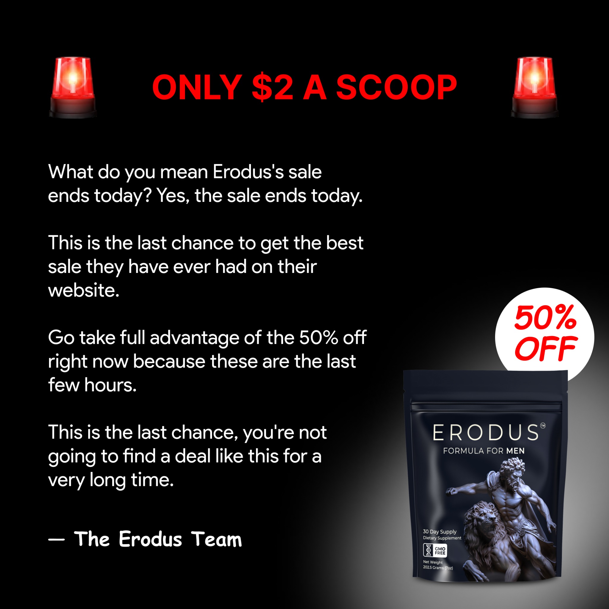 Erodus Formula For Men Facebook ad