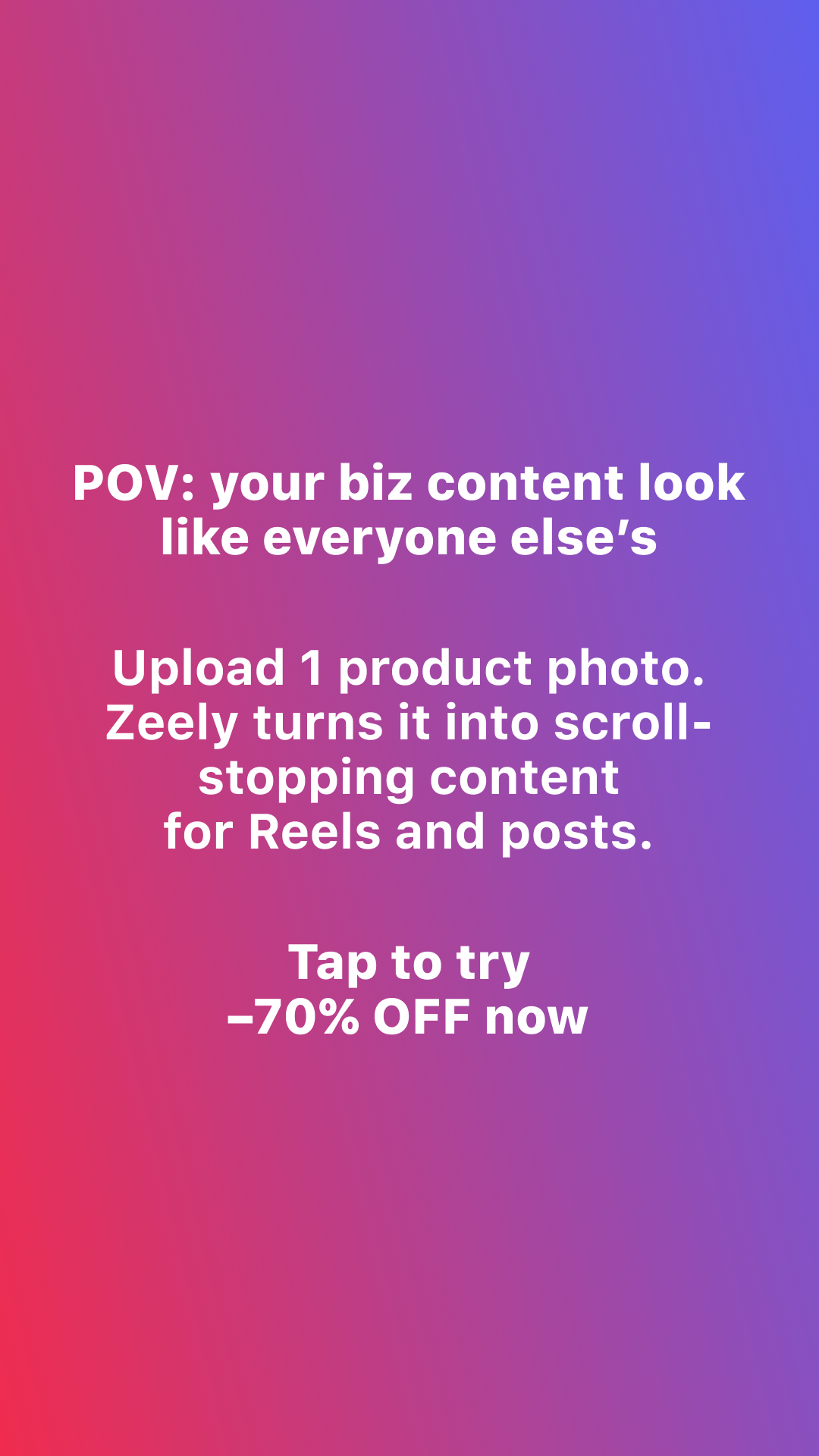 Zeely Facebook ad