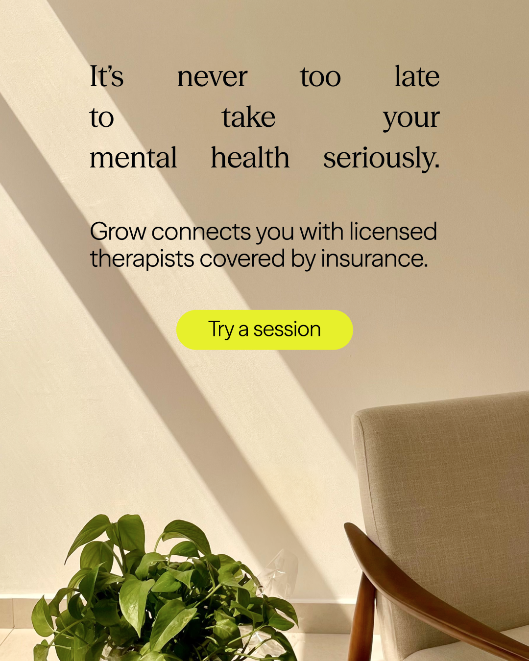 Grow Therapy Facebook ad