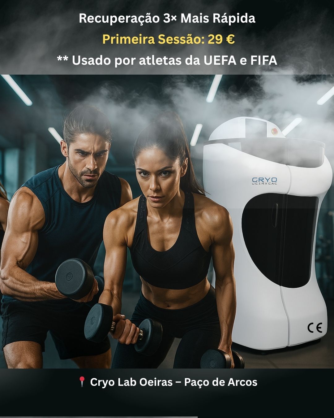 Cryo lab oeiras Facebook ad from Oct 19, 2025