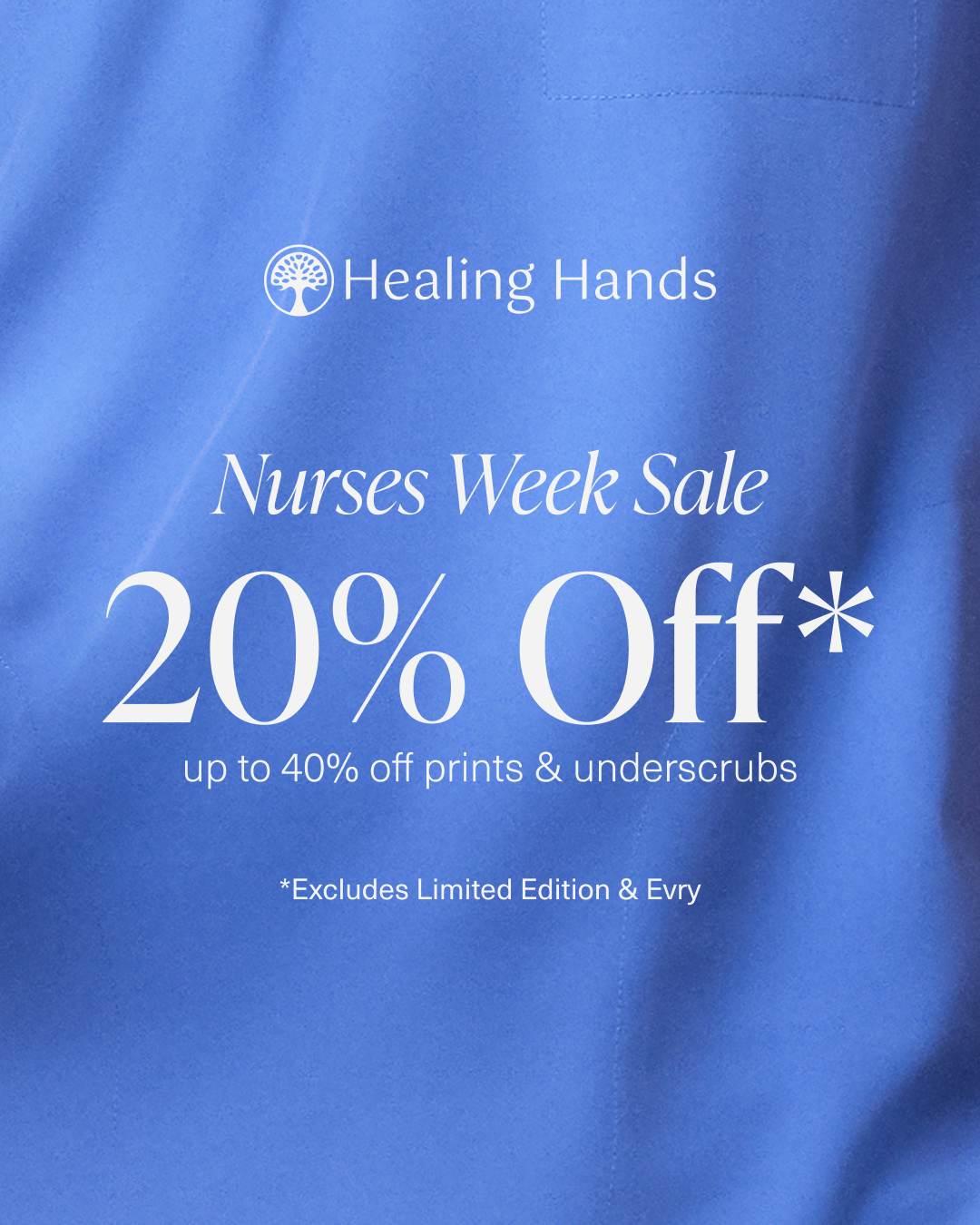 Healing Hands Scrubs Facebook ad