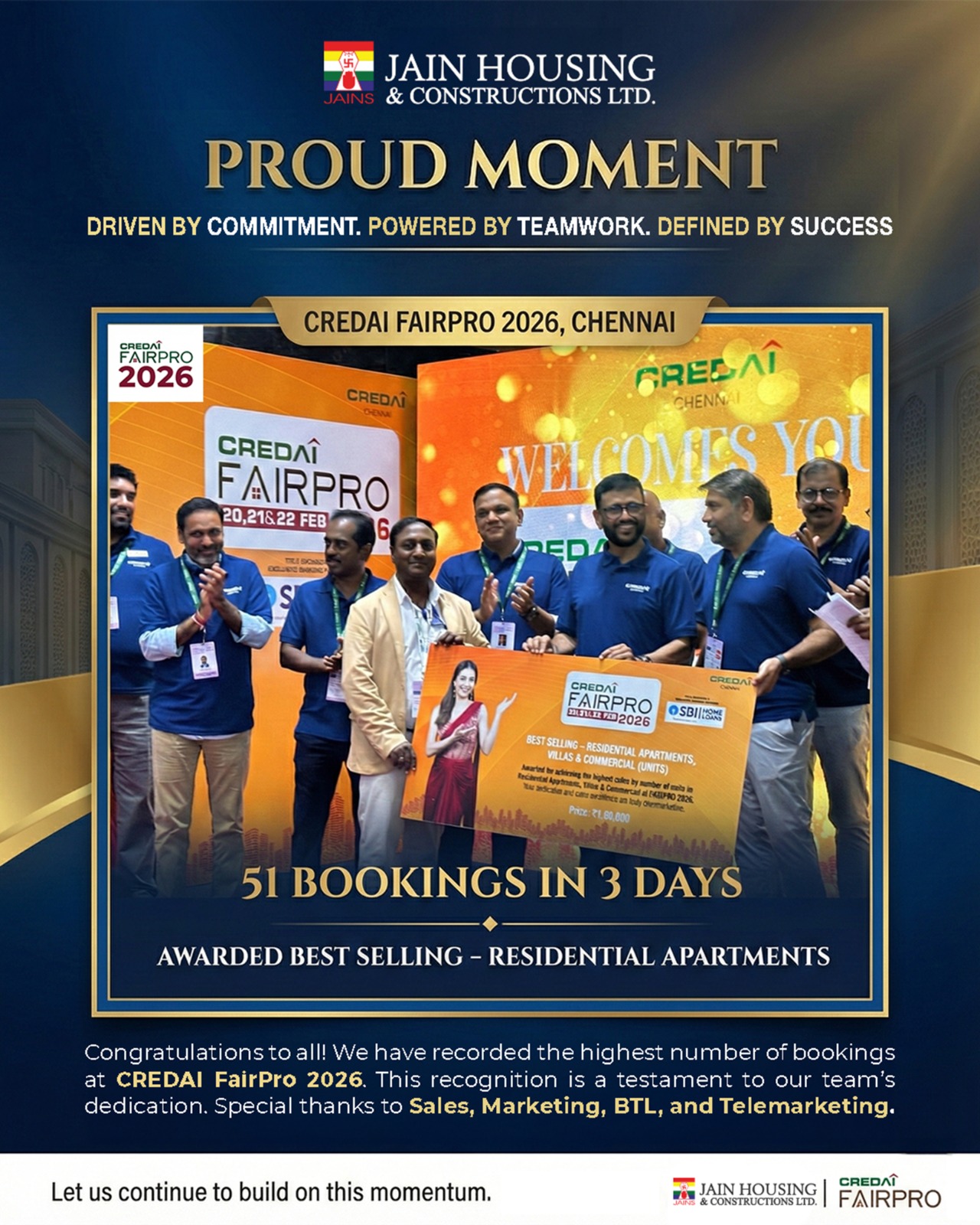 Jain Housing Facebook ad: 51 Bookings in 3 Days, Award Winning Homes