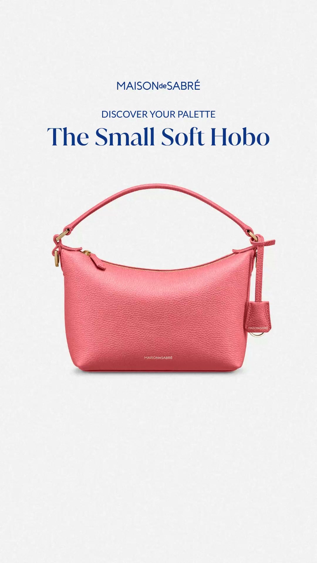 MAISON de SABRÉ Facebook ad: The Small Soft Hobo | Coloured Supple Leather