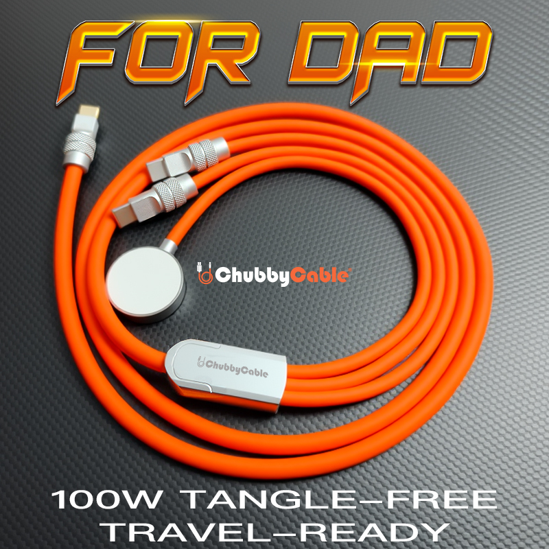 Chubbycable-Japan Facebook ad: ChubbyCable Tri-Flex: 100W 3-in-1 Fast Charging Cable with…