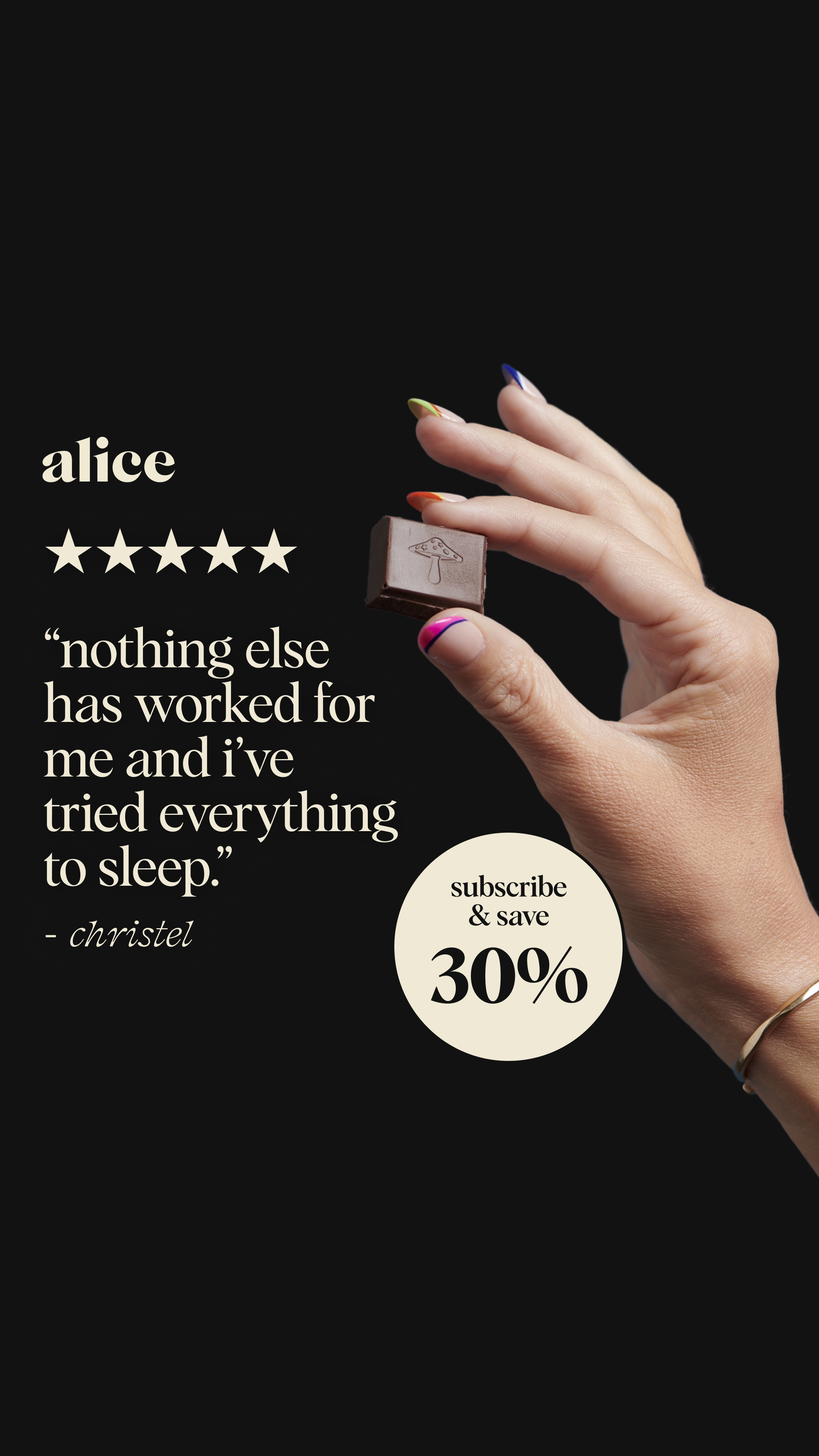 Alice Mushrooms Facebook ad