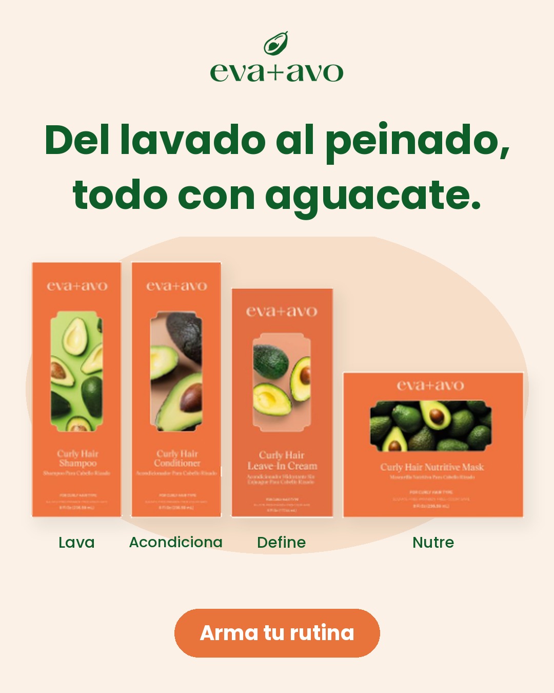 eva+avo Facebook ad: CABELLO DIGNO DE UNA NOVELA
