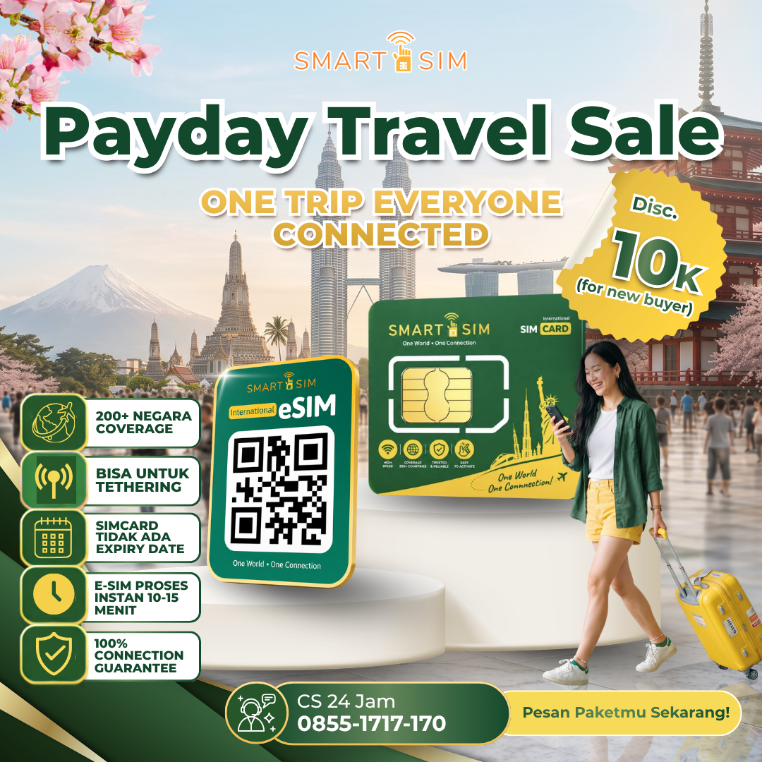 Smart SIM Global Indonesia Facebook ad: Promo terbatas! Diskon 10K untuk new buyer