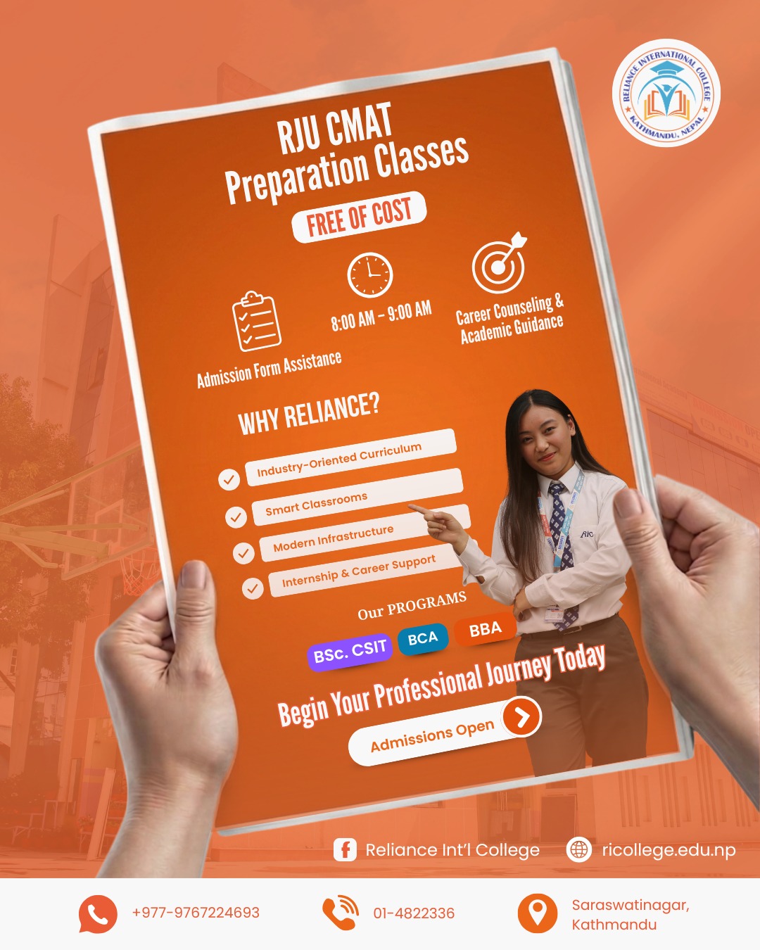 Reliance Int'l College Facebook ad: ๐๐ซ๐๐ฉ๐๐ซ๐ ๐๐จ๐ซ ๐๐ฎ๐๐๐๐ฌ๐ฌ ๐ฐ๐ข๐ญ๐ก ๐
๐๐๐โฆ