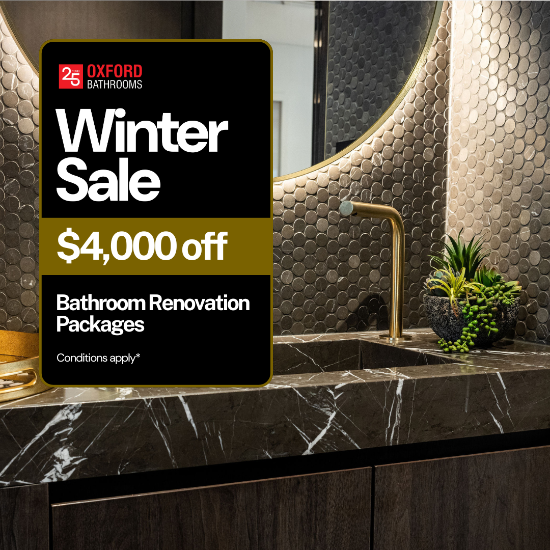 Oxford Bathrooms Facebook ad: Sydney Winter Sale - $4,000 off