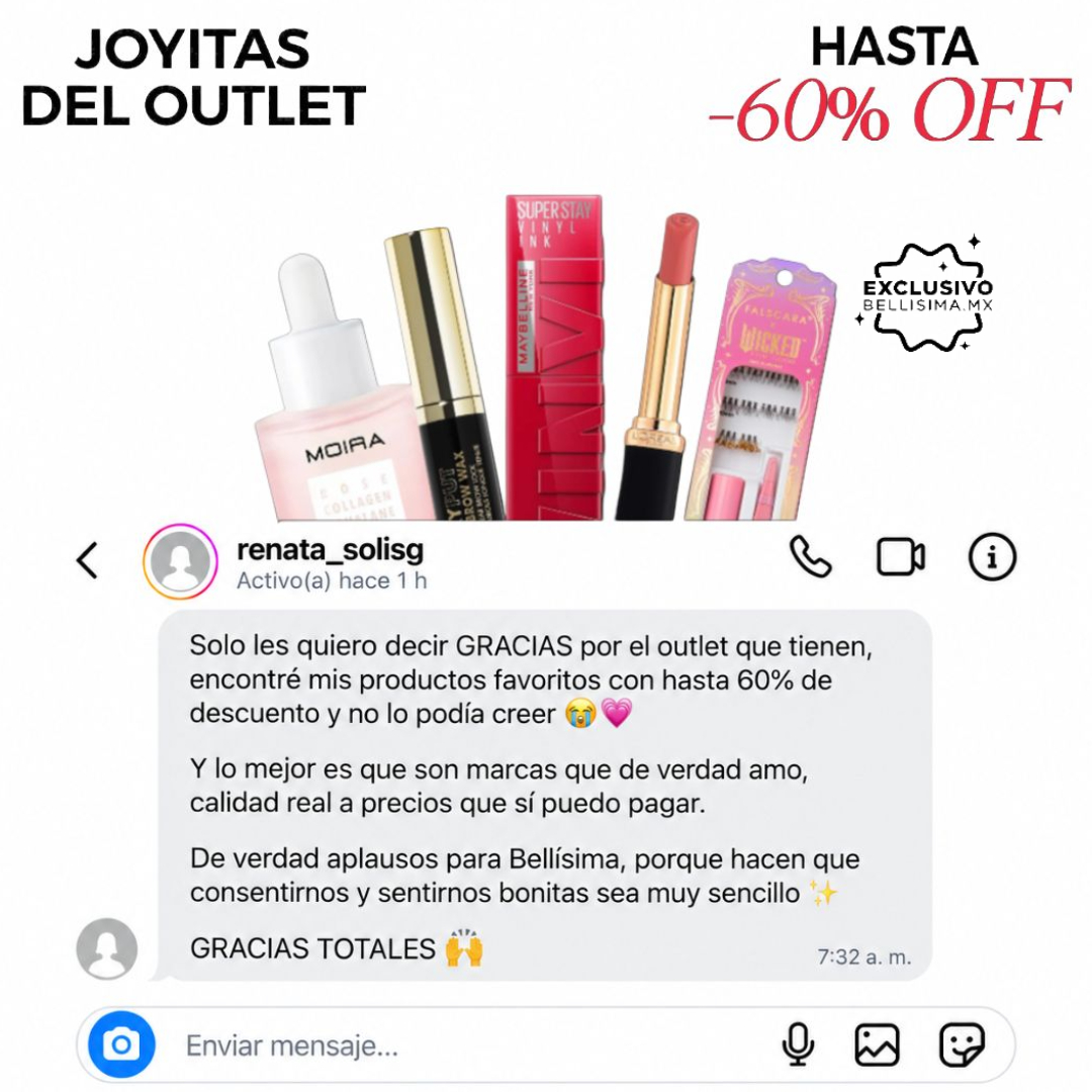 Bellisima Facebook ad: Joyitas del outlet que sí valen la pena