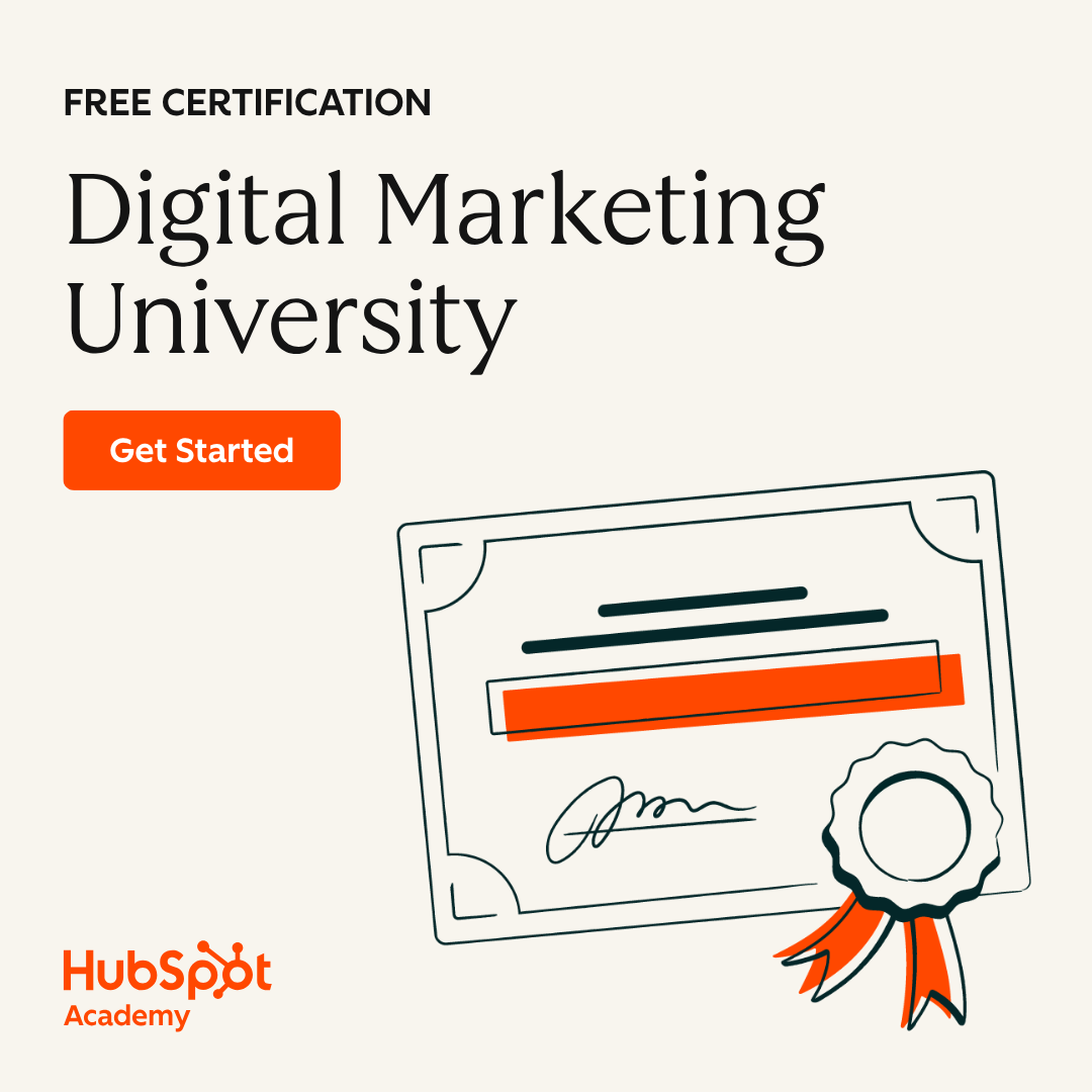 HubSpot Academy Facebook ad
