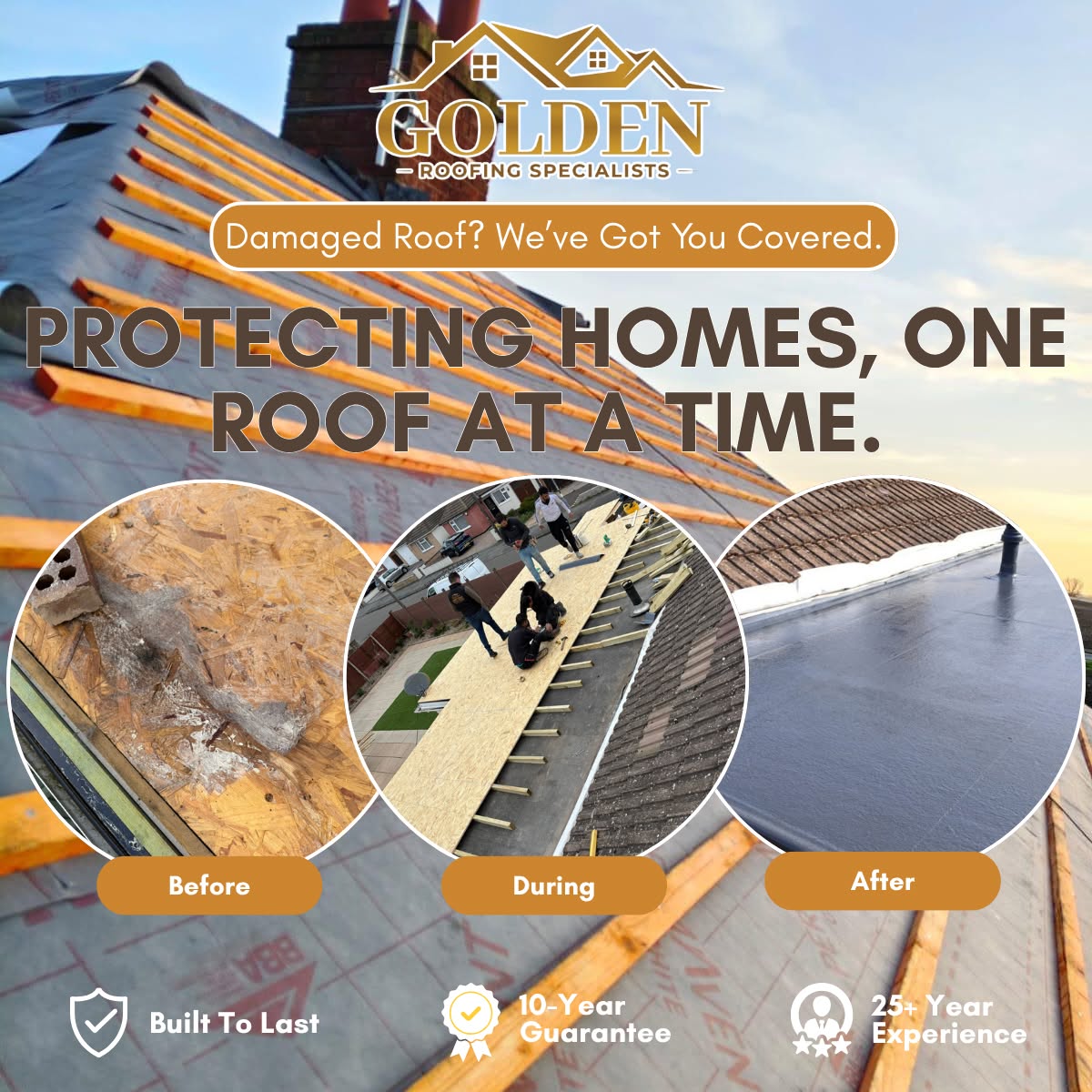 Golden Roofing Specialist JM Facebook ad