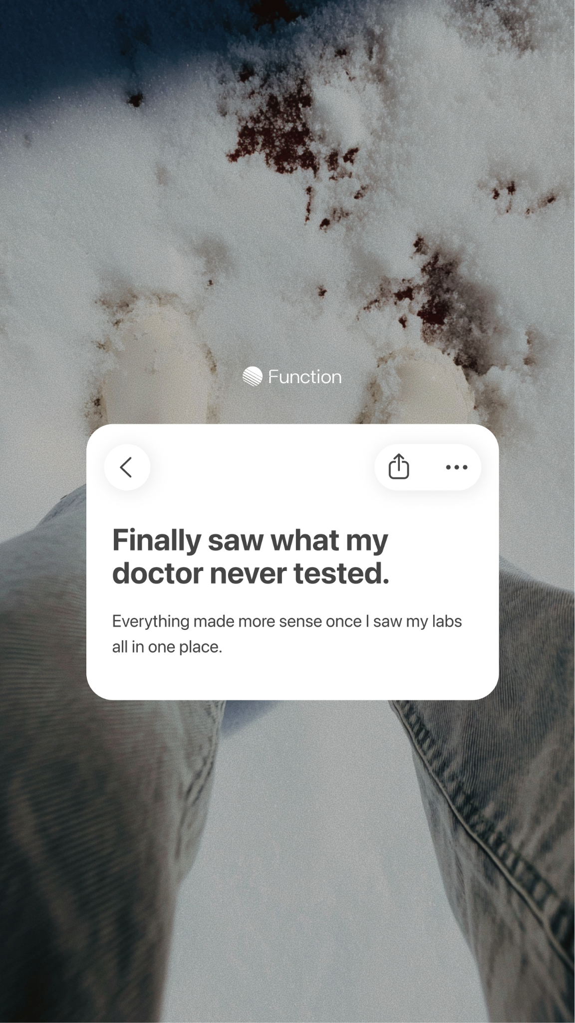 Function Health Facebook ad