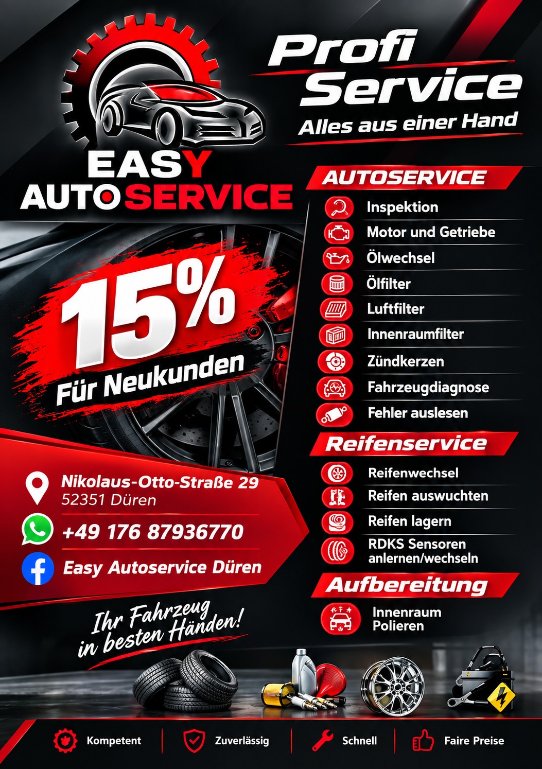Easy Autoservice Düren Facebook ad: EASY AUTOSERVICE DÜREN