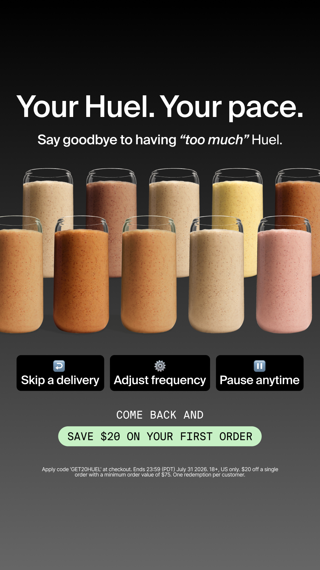 Huel Facebook ad