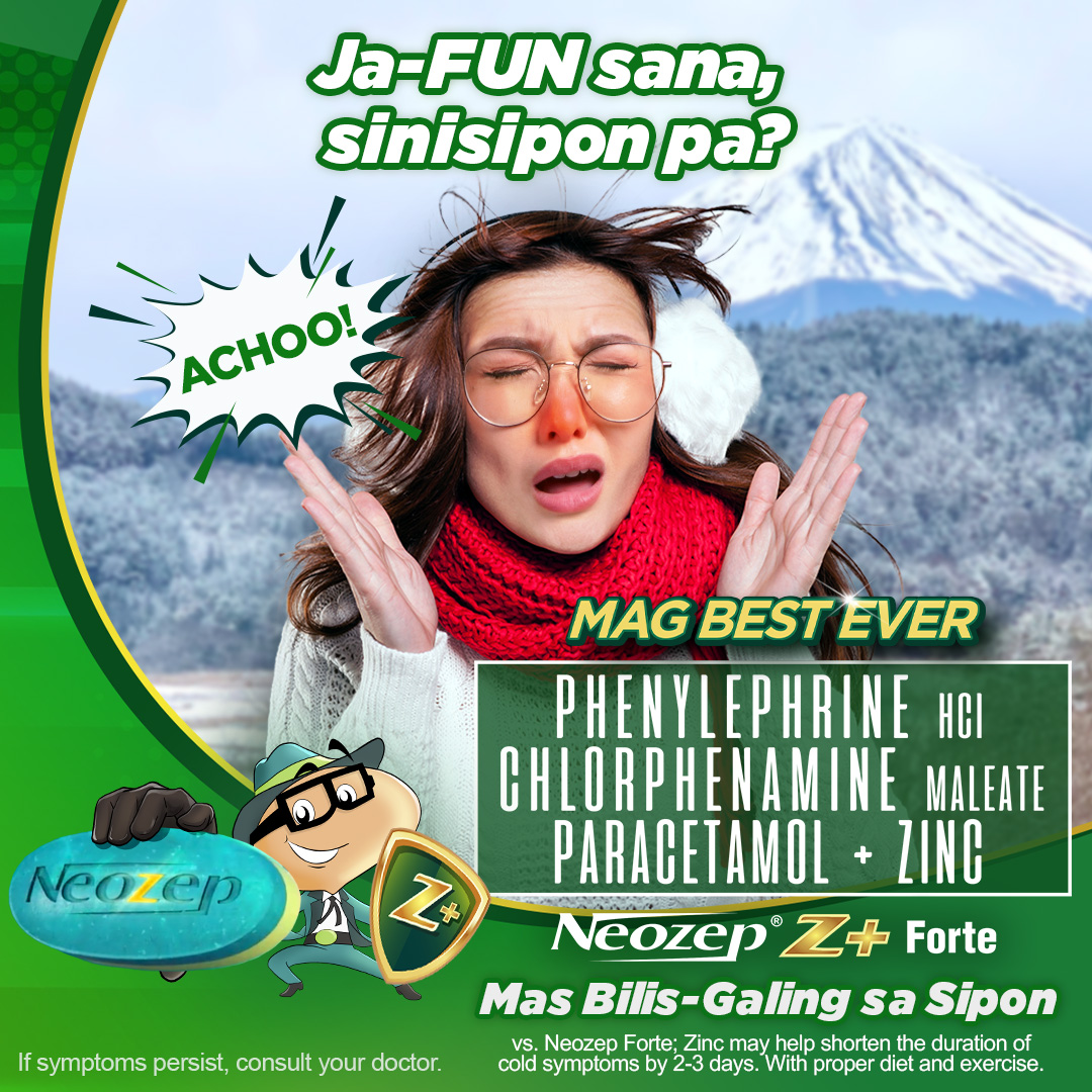 Neozep Z+ Facebook ad: Neozep Z+ with Zinc!
