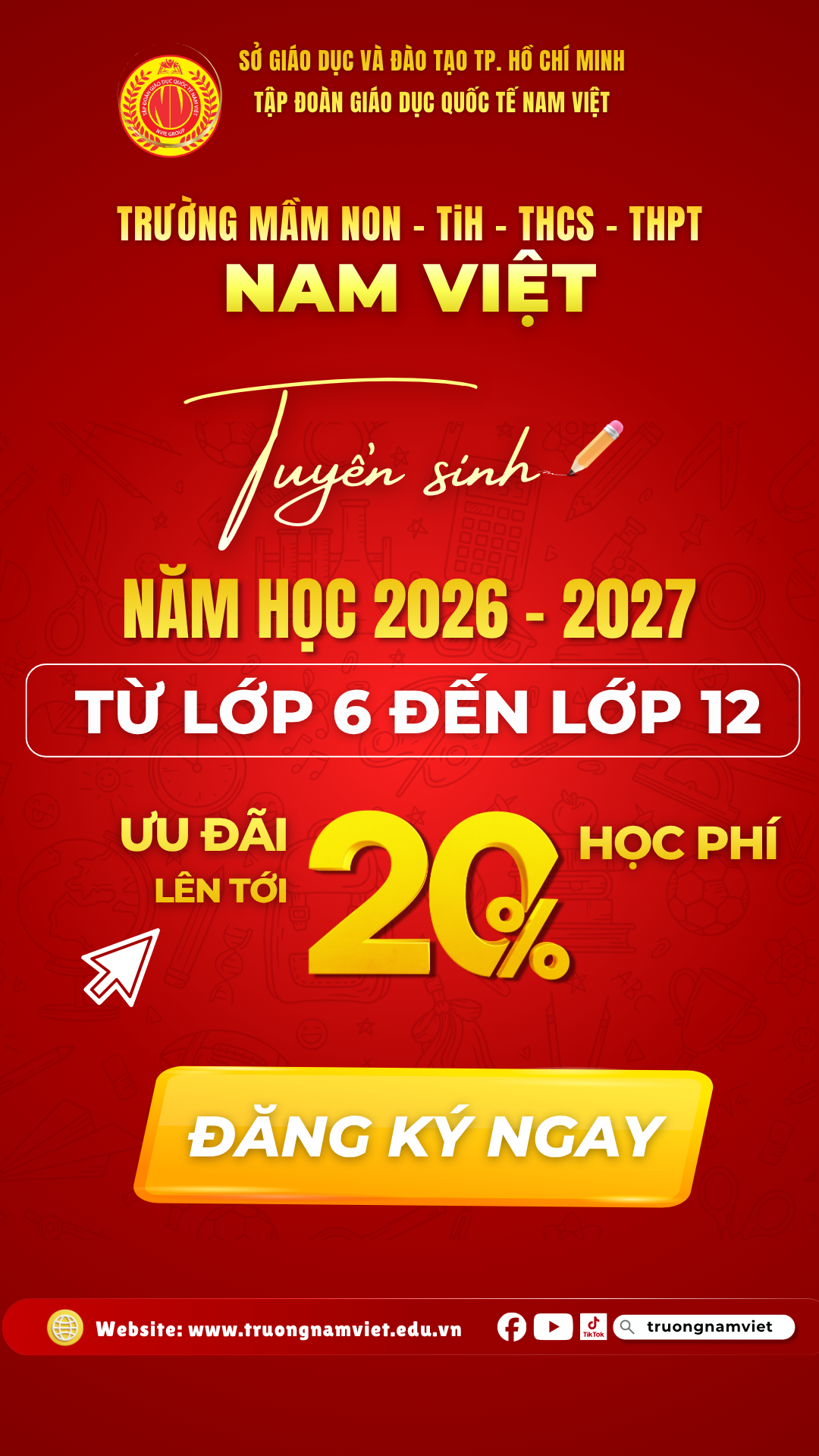Trường Tiểu Học - THCS - THPT Nam Việt Facebook ad