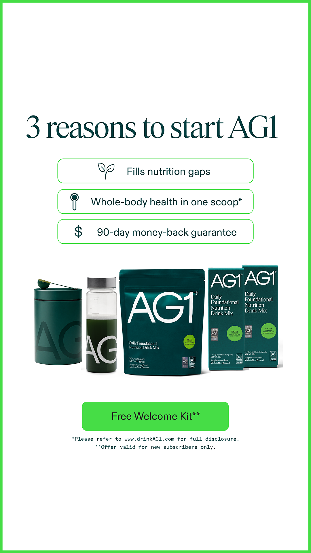AG1 by Athletic Greens Facebook ad