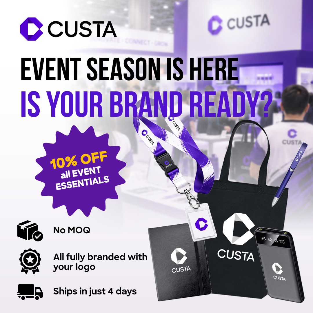 CUSTA Facebook ad: Singapore's Leading Corporate Gifts & Custom Merchandise |…