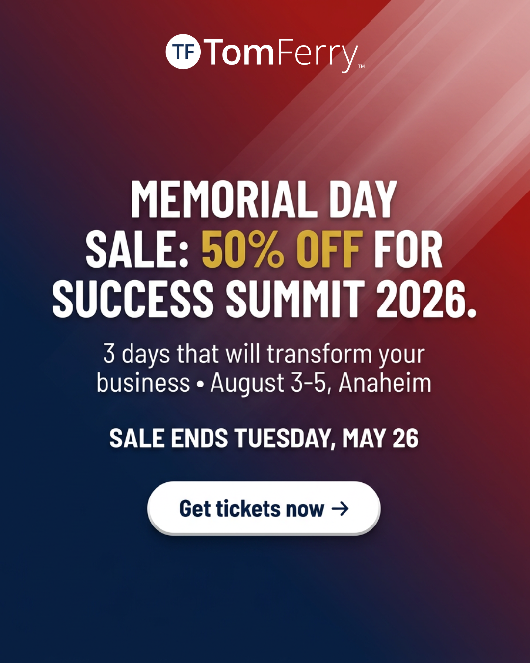Tom Ferry Facebook ad