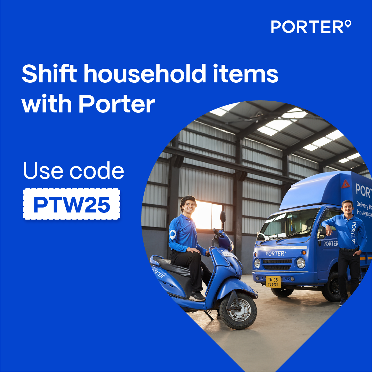 Porter Online Delivery App Facebook ad: Porter - Logistics Service App