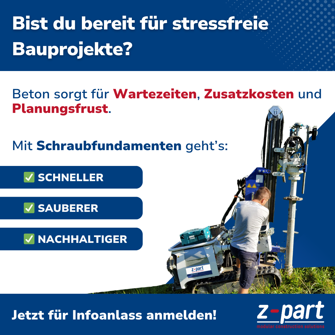 Z-part group Facebook ad: Keine Wartezeiten, kein Chaos, endlich unkompliziert bauen…