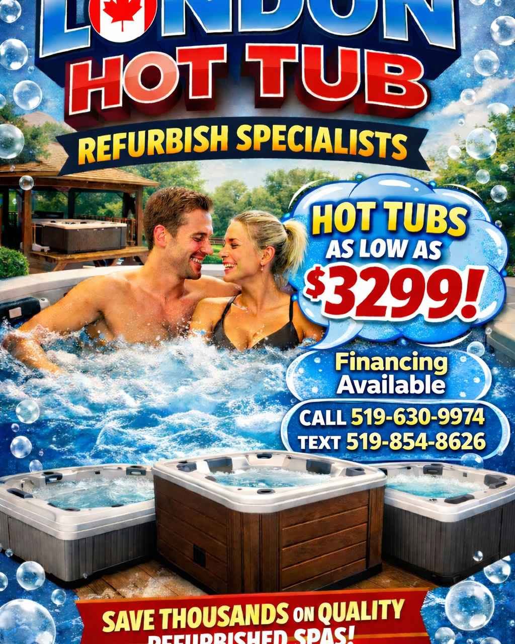 Adrian Brown Facebook ad: Hot tubs - Financing - Warrantied