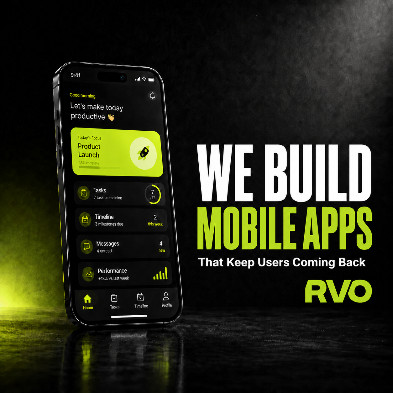 RVO Media Facebook ad: Mobile Apps Built for Your Business