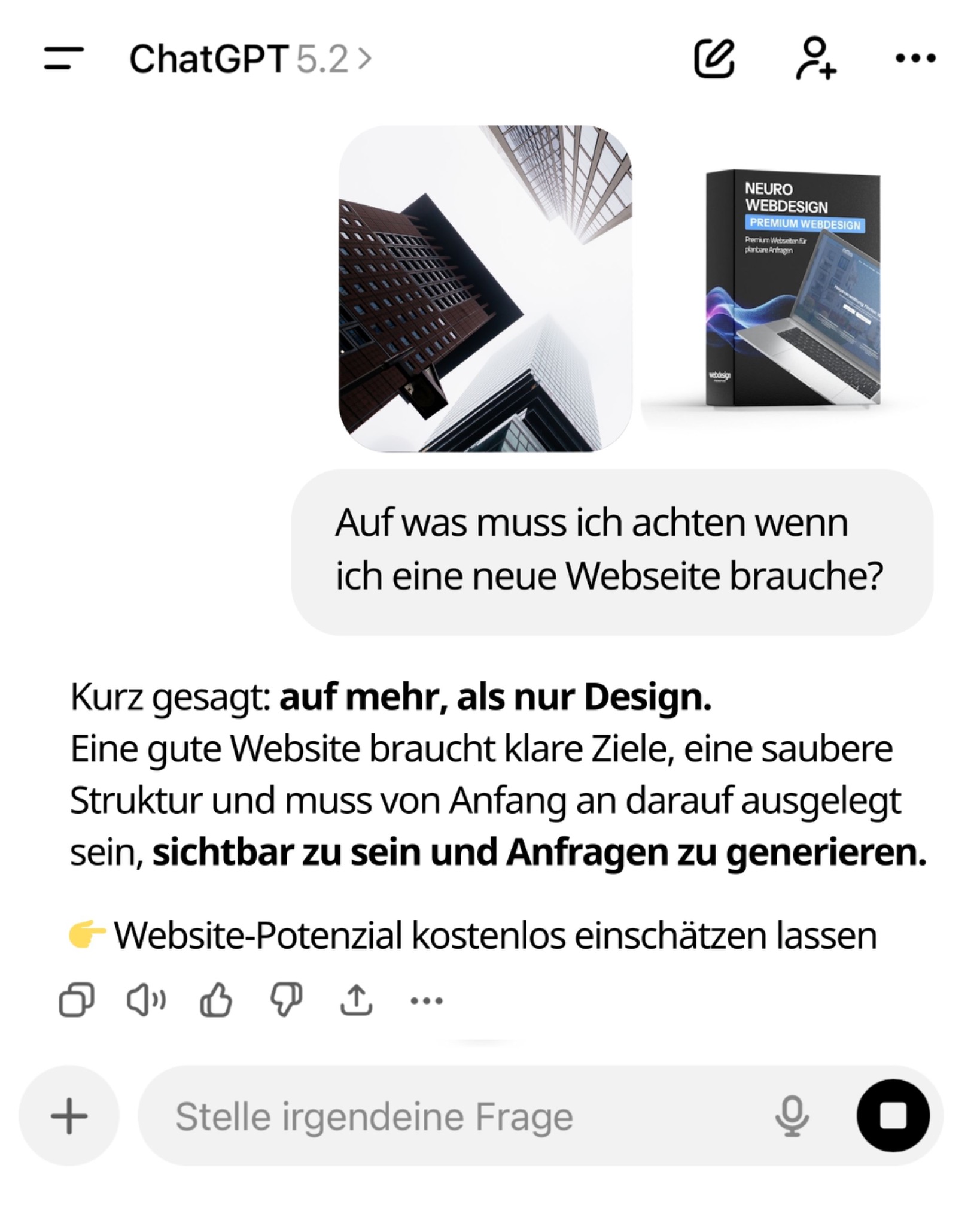 Webdesign Frankfurt Facebook ad
