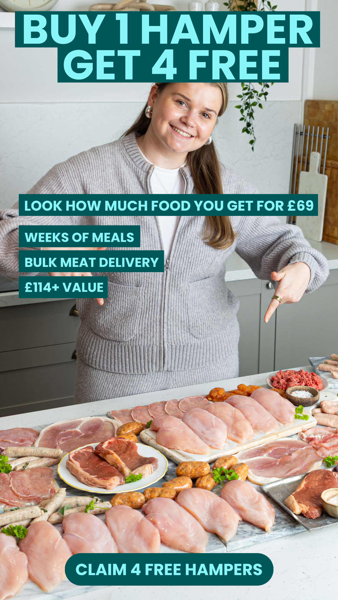 MuscleFood Facebook ad