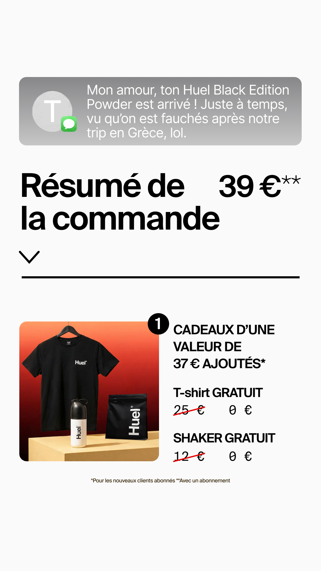 Huel Facebook ad: Des repas rapides et équilibrés pour les vies occupées