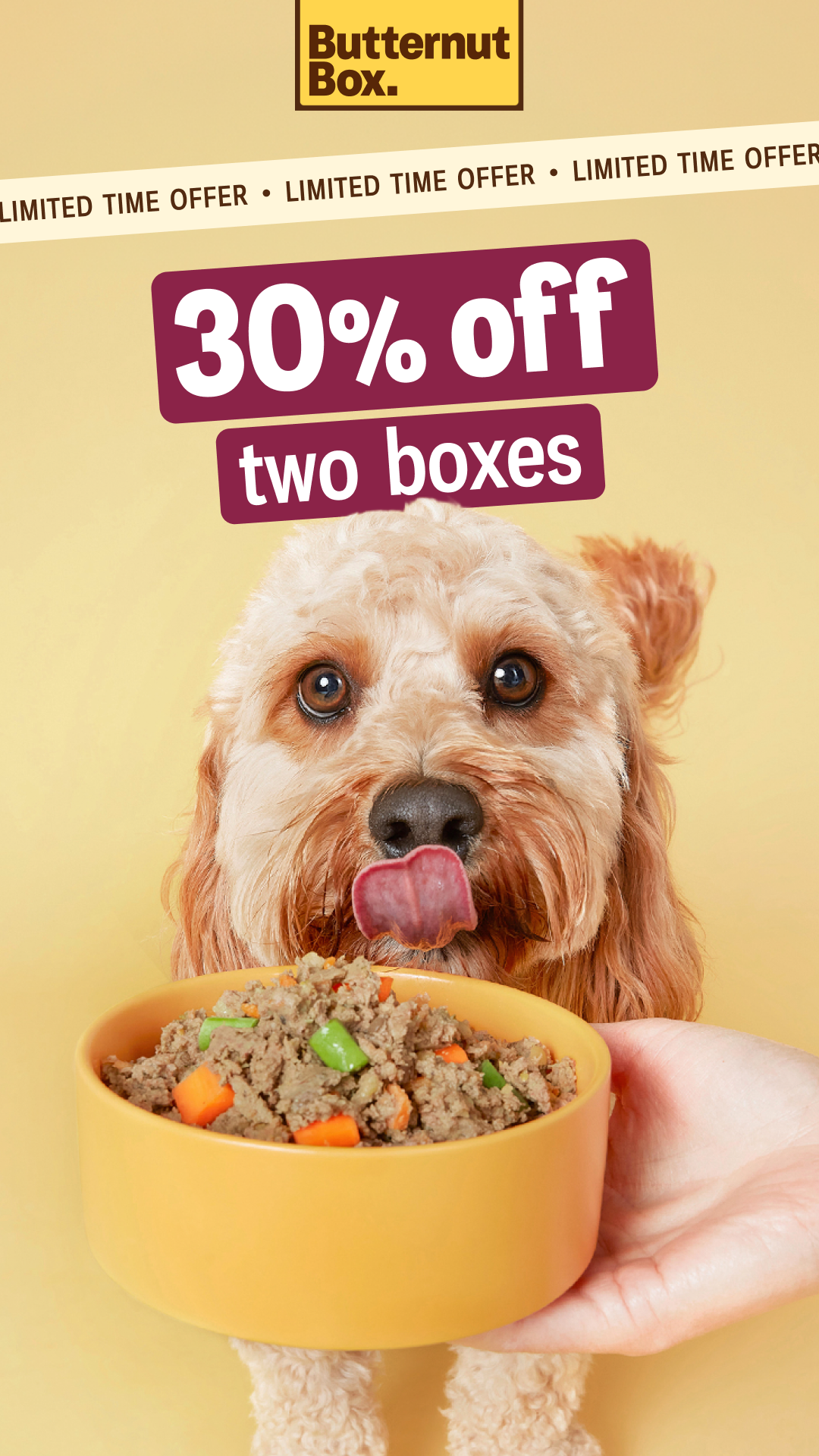 Butternut Box Facebook ad