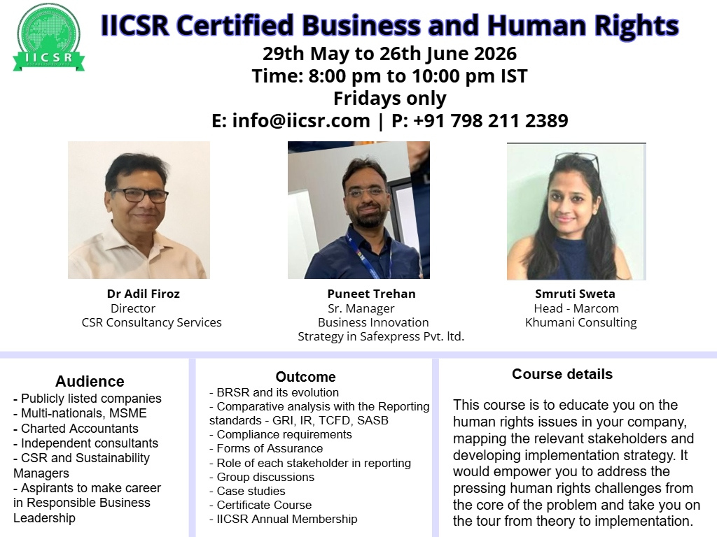 International Institute of CSR and Sustainability - IICSR Group Facebook ad