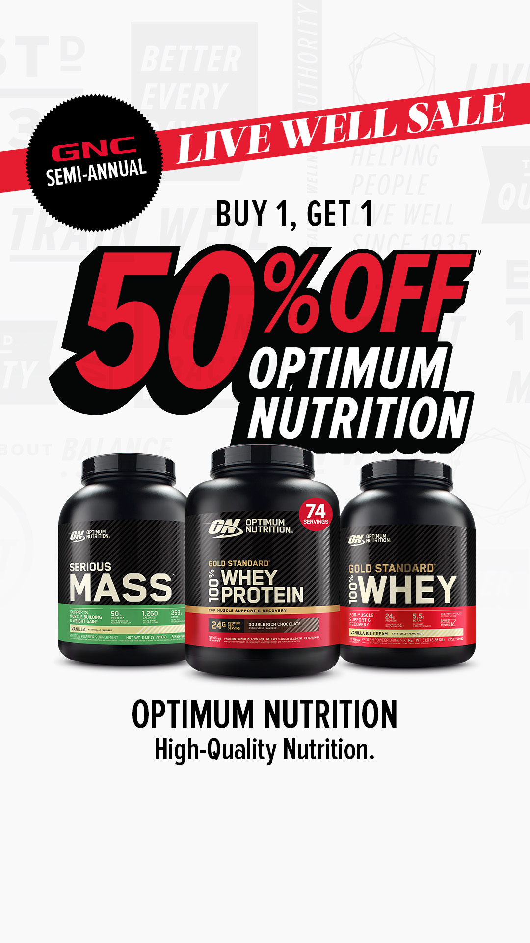 GNC Live Well Facebook ad